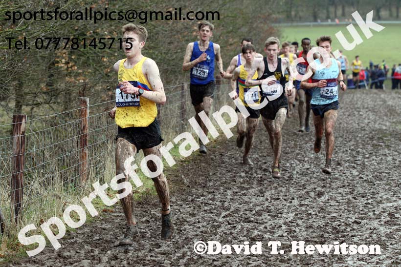 Mens under-20s 2018 British Inter Counties Cross Country Champs., Prestwold Hall, Loughborough. Photo: David T. Hewitson/Sports for All Pics